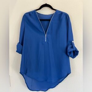 Blue Sheer Blouse